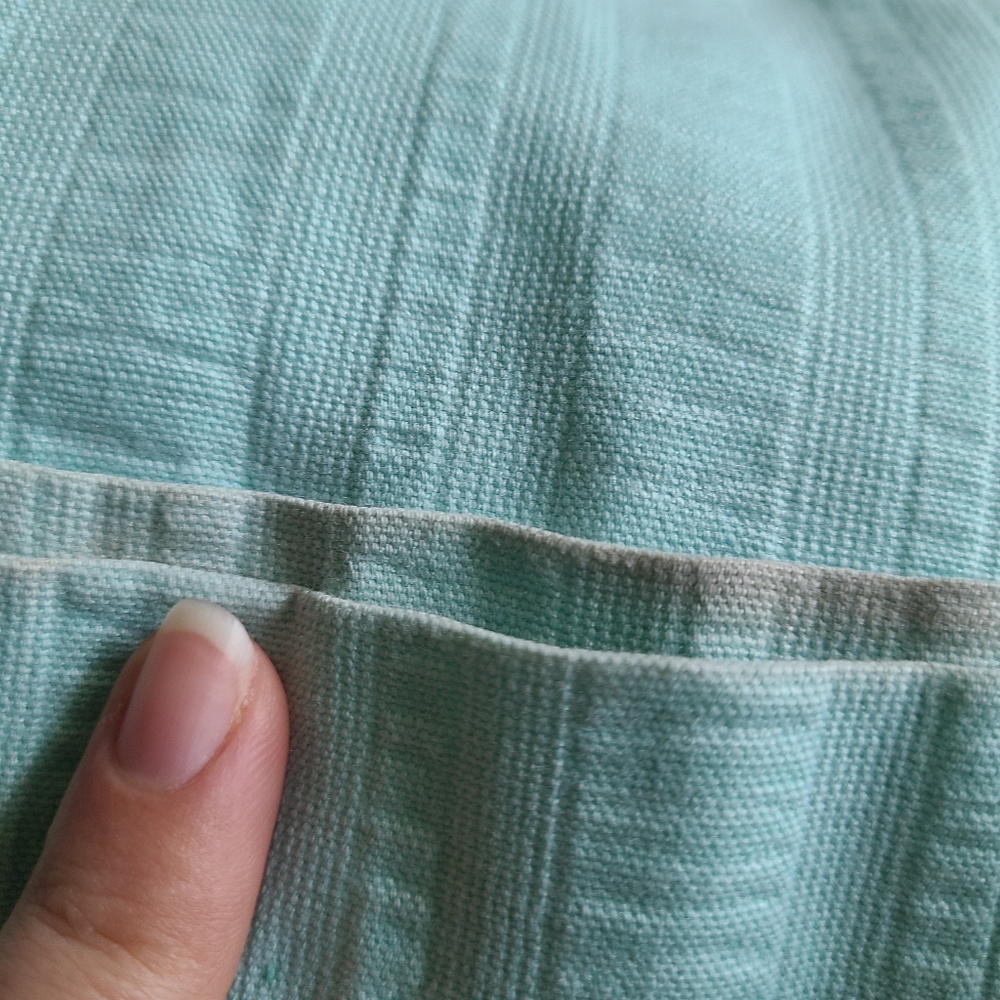 Medium/ Vintage 1960s 1970s seersucker cotton high waisted flared high rise elep - Picture 5 of 5
